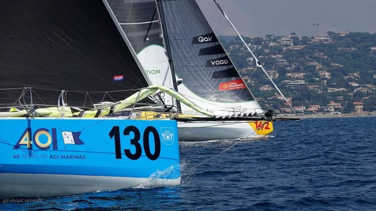 7 Class40 au départ de la Massillia Cup Offshore - Trophée Corsica Med