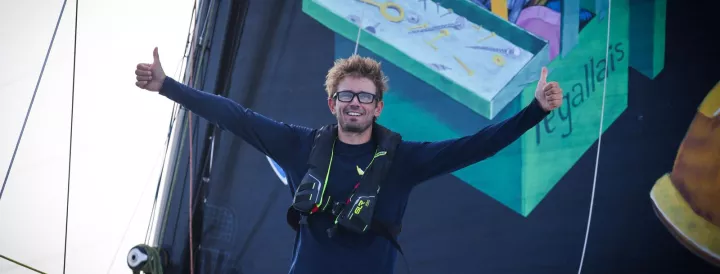 Fabien Delahaye takes solo victory on the return leg from Les Sables-Horta-Les Sables to win the race