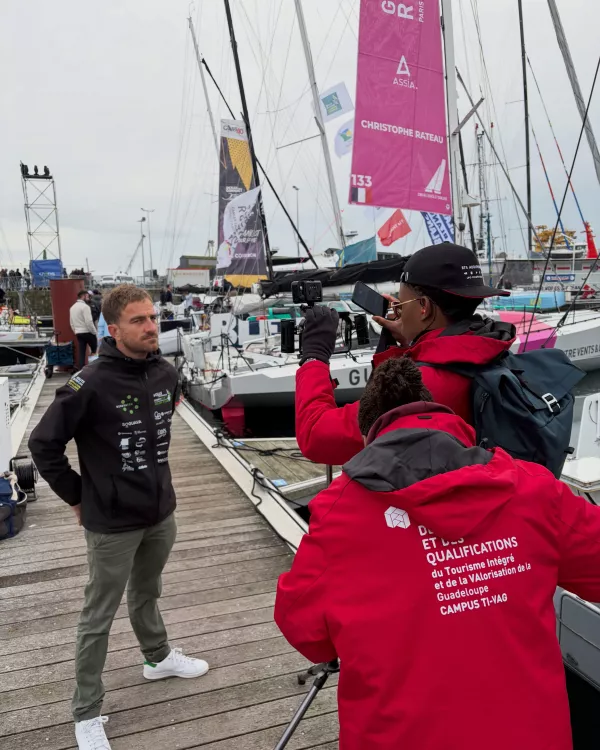 Journée média et partenaires au village de la Route du Rhum
