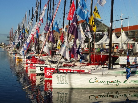 Les Class40 au bassin Paul Vatine du Havre